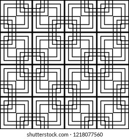 Design seamless monochrome grating pattern. Abstract background. Vector art