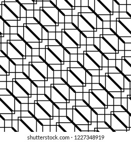 Design seamless monochrome grating pattern. Abstract background. Vector art