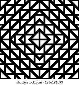 Design seamless monochrome grating pattern. Abstract geometric background. Vector art