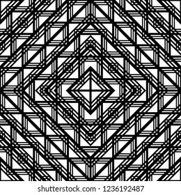 Design seamless monochrome grating pattern. Abstract geometric background. Vector art