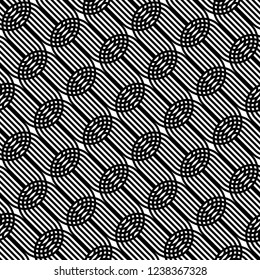 Design seamless monochrome grating pattern. Abstract background. Vector art