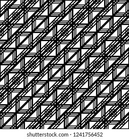 Design seamless monochrome grating pattern. Abstract background. Vector art
