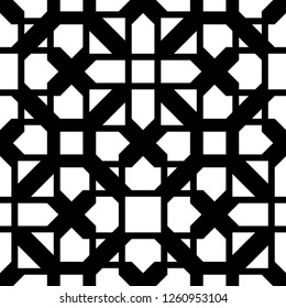 Design seamless monochrome grating pattern. Abstract background. Vector art