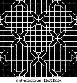 Design seamless monochrome grating pattern. Abstract background. Vector art