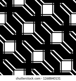Design seamless monochrome grating pattern. Abstract background. Vector art
