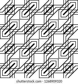 Design seamless monochrome grating pattern. Abstract background. Vector art