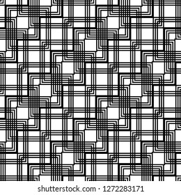 Design seamless monochrome grating pattern. Abstract geometric background. Vector art