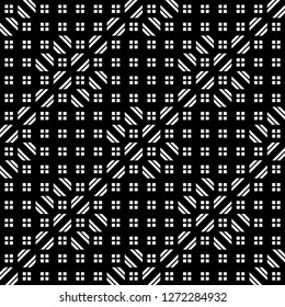 Design seamless monochrome grating pattern. Abstract geometric background. Vector art