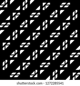 Design seamless monochrome grating pattern. Abstract geometric background. Vector art