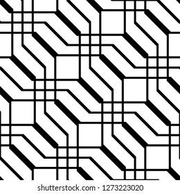 Design seamless monochrome grating pattern. Abstract background. Vector art