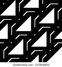 Design seamless monochrome grating pattern. Abstract triangle background. Vector art