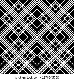 Design seamless monochrome grating pattern. Abstract background. Vector art