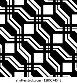 Design seamless monochrome grating pattern. Abstract background. Vector art
