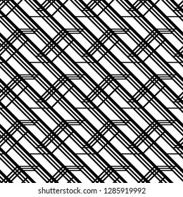 Design seamless monochrome grating pattern. Abstract geometric background. Vector art
