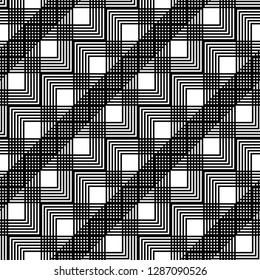 Design seamless monochrome grating pattern. Abstract zigzag background. Vector art