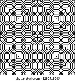 Design seamless monochrome grating pattern. Abstract geometric background. Vector art