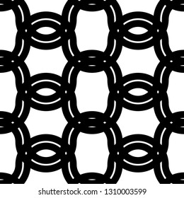Design seamless monochrome grating pattern. Abstract interlaced background. Vector art