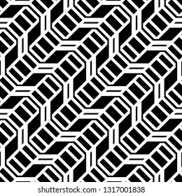 Design seamless monochrome grating pattern. Abstract background. Vector art