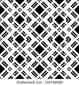 Design seamless monochrome grating pattern. Abstract geometric background. Vector art