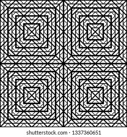 Design seamless monochrome grating pattern. Abstract geometric background. Vector art