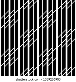 Design seamless monochrome grating pattern. Abstract geometric background. Vector art