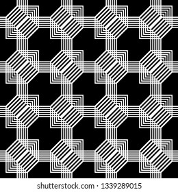 Design seamless monochrome grating pattern. Abstract background. Vector art