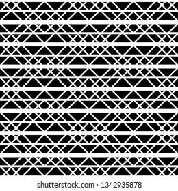 Design seamless monochrome grating pattern. Abstract geometric background. Vector art