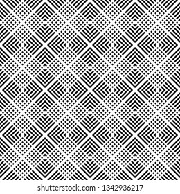 Design seamless monochrome grating pattern. Abstract geometric background. Vector art