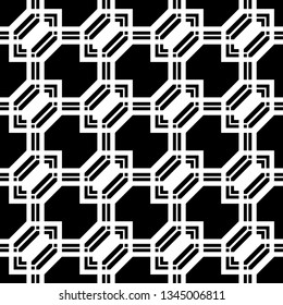 Design seamless monochrome grating pattern. Abstract background. Vector art