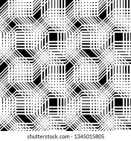 Design seamless monochrome grating pattern. Abstract geometric background. Vector art
