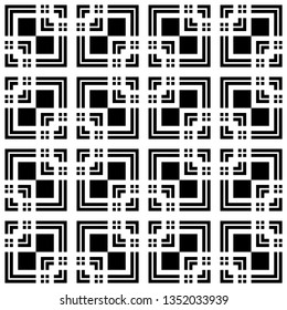 Design seamless monochrome grating pattern. Abstract background. Vector art