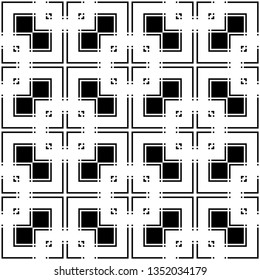 Design seamless monochrome grating pattern. Abstract background. Vector art