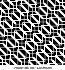 Design seamless monochrome grating pattern. Abstract background. Vector art