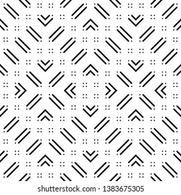 Design seamless monochrome grating pattern. Abstract geometric background. Vector art