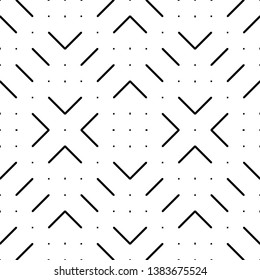 Design seamless monochrome grating pattern. Abstract geometric background. Vector art
