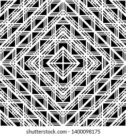 Design seamless monochrome grating pattern. Abstract geometric background. Vector art