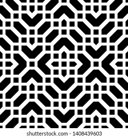 Design seamless monochrome grating pattern. Abstract geometric background. Vector art