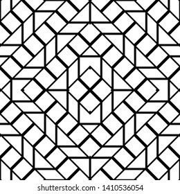 Design seamless monochrome grating pattern. Abstract geometric background. Vector art
