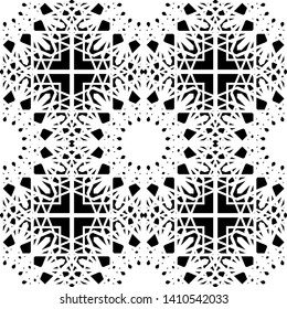 Design seamless monochrome grating pattern. Abstract background. Vector art