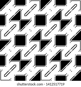 Design seamless monochrome grating pattern. Abstract background. Vector art