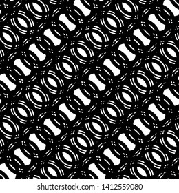 Design seamless monochrome grating pattern. Abstract interlaced background. Vector art