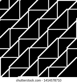 Design seamless monochrome grating pattern. Abstract triangle background. Vector art
