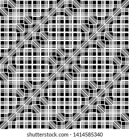 Design seamless monochrome grating pattern. Abstract geometric background. Vector art