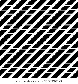 Design seamless monochrome grating pattern. Abstract geometric background. Vector art