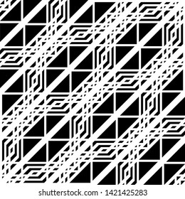 Design seamless monochrome grating pattern. Abstract geometric background. Vector art