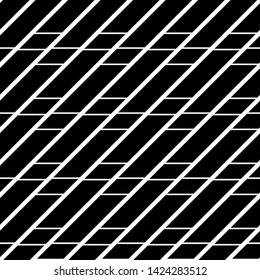 Design seamless monochrome grating pattern. Abstract geometric background. Vector art