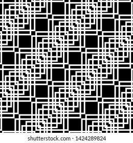 Design seamless monochrome grating pattern. Abstract geometric background. Vector art