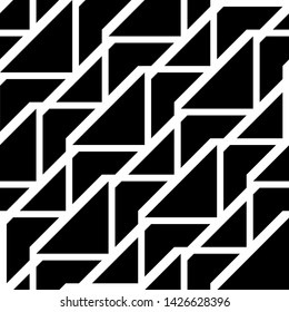Design seamless monochrome grating pattern. Abstract triangle background. Vector art