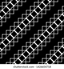 Design seamless monochrome grating pattern. Abstract geometric background. Vector art