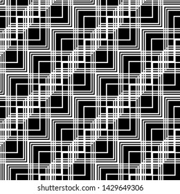 Design seamless monochrome grating pattern. Abstract zigzag background. Vector art